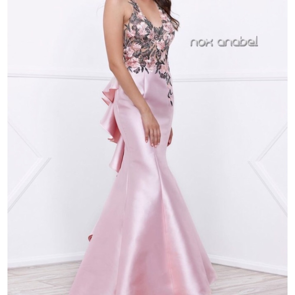 Pink Floral Prom/Ballgown Dress